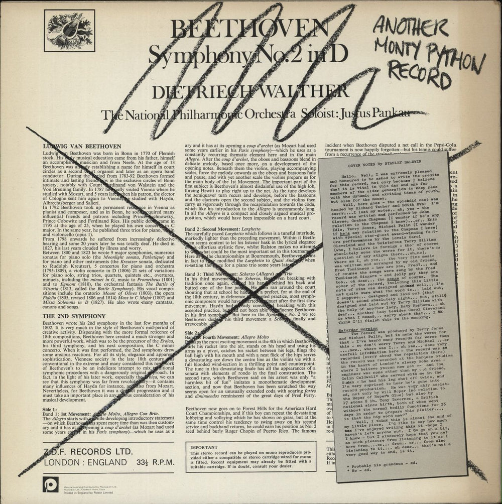 Monty Python Another Monty Python Record - Blue Label UK vinyl LP album (LP record)