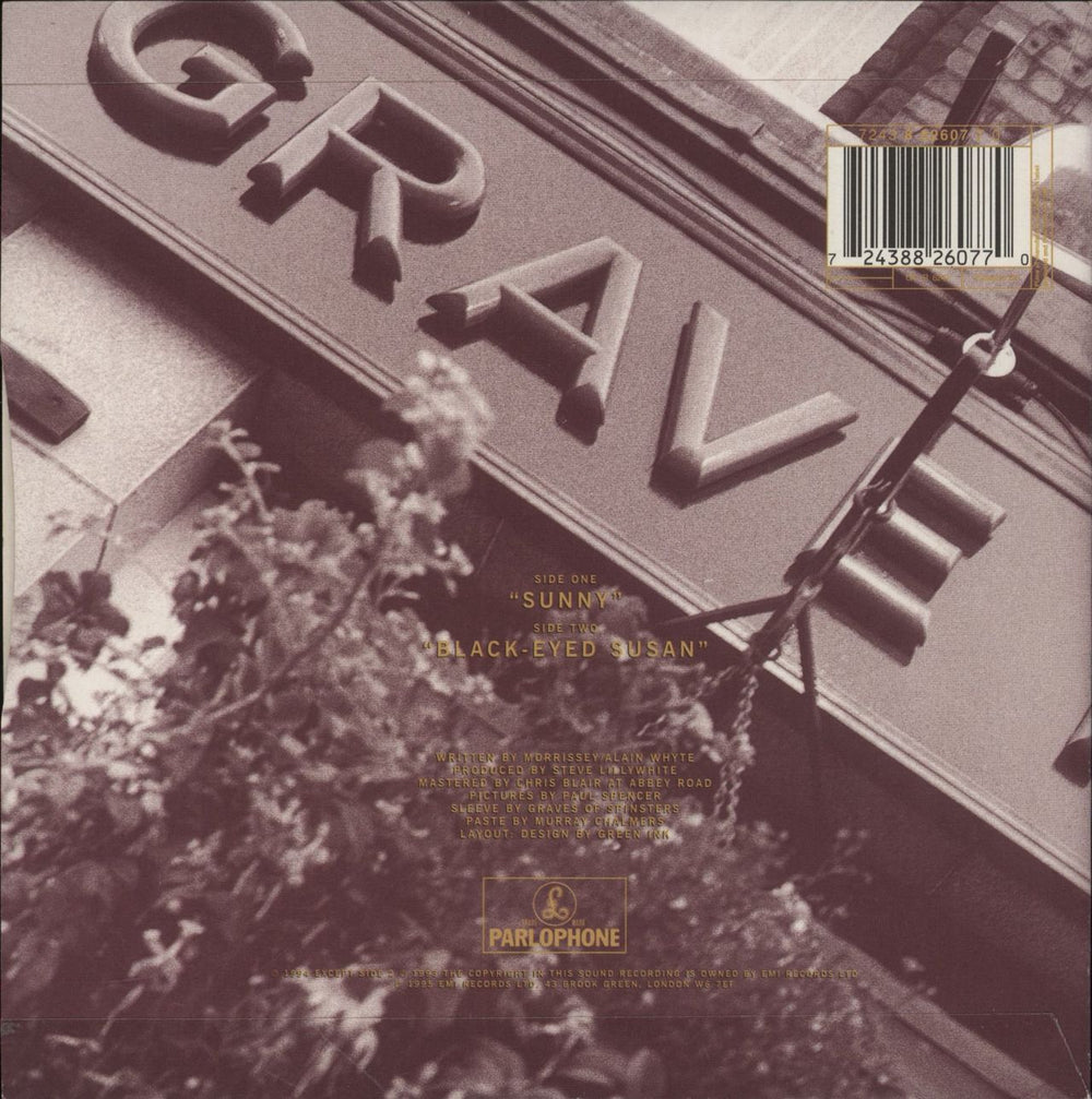 Morrissey Sunny UK 7" vinyl single (7 inch record / 45) 724388260770