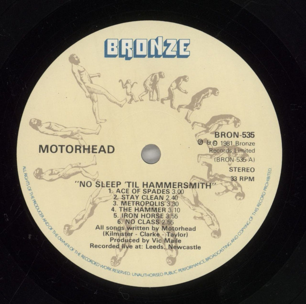 Motorhead No Sleep 'Til Hammersmith Austrian vinyl LP album (LP record) MOTLPNO857656