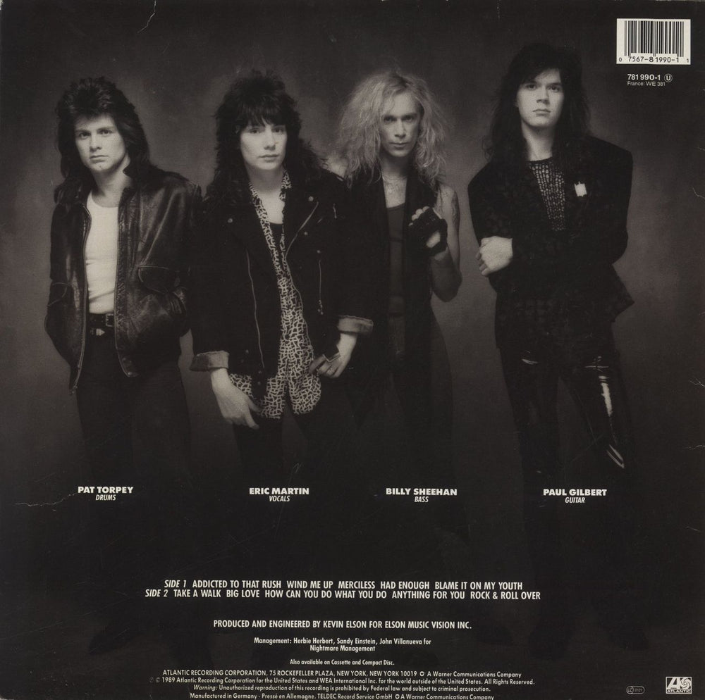 Mr Big (US) Mr Big - EX German vinyl LP album (LP record) 075678199011