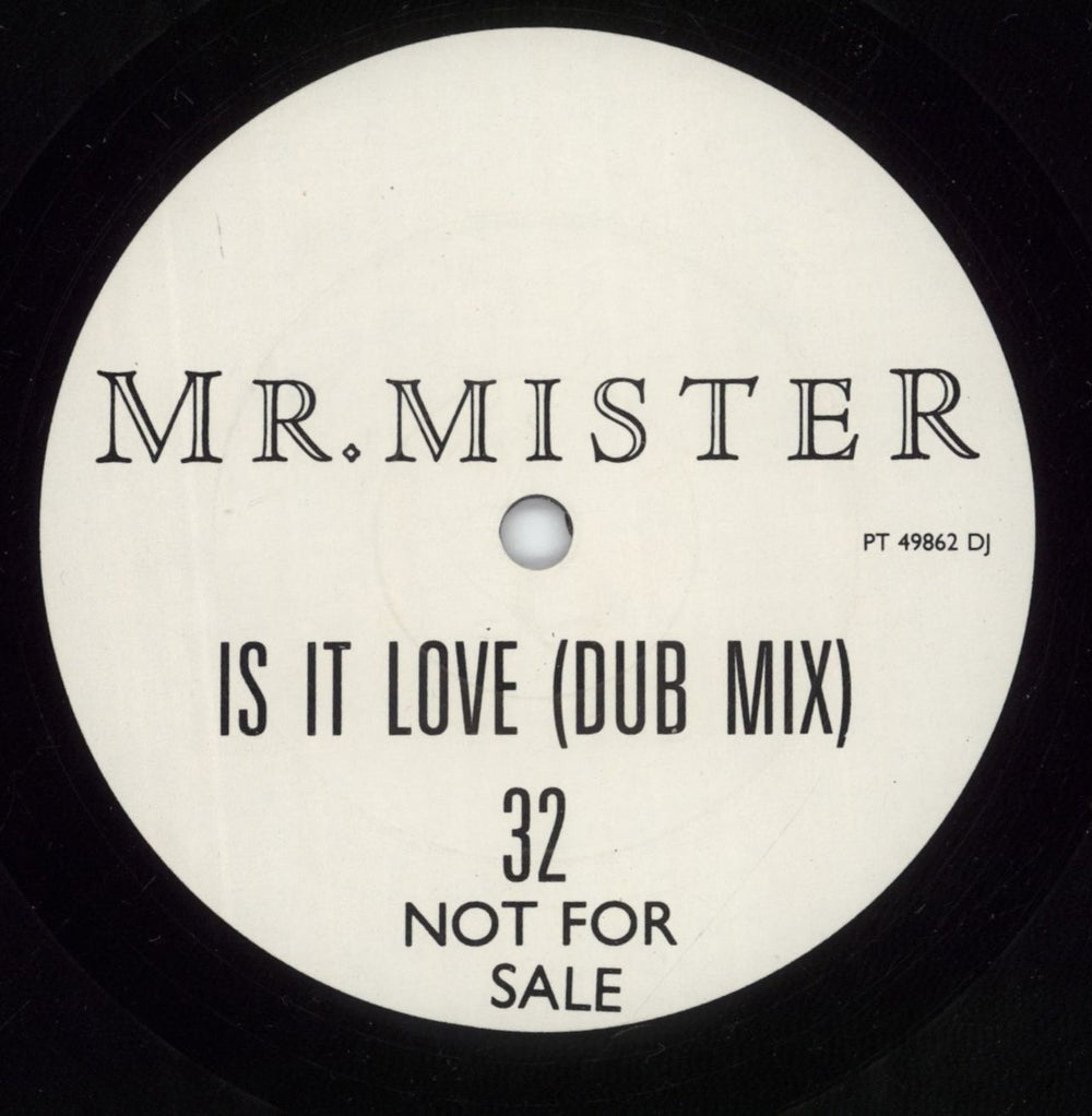 Mr Mister Is It Love - Promo UK Promo 12" vinyl single (12 inch record / Maxi-single)
