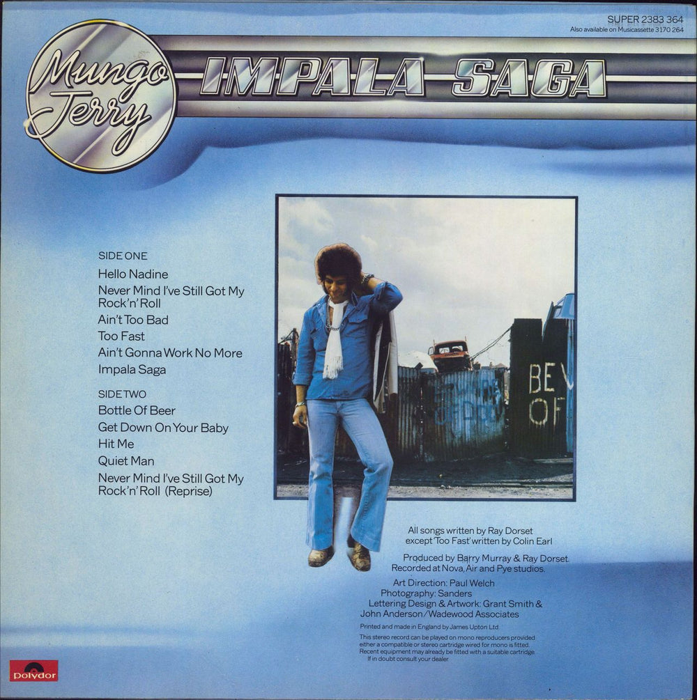 Mungo Jerry Impala Saga UK vinyl LP album (LP record)