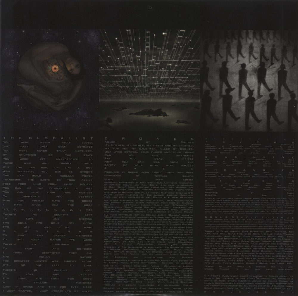 Muse Drones - 180 Gram Red Vinyl + CD & DVD UK 2-LP vinyl record set (Double LP Album) 0825646121212