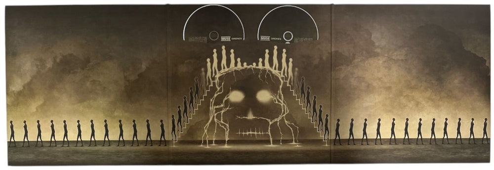 Muse Drones - 180 Gram Red Vinyl + CD & DVD UK 2-LP vinyl record set (Double LP Album) 0825646121212