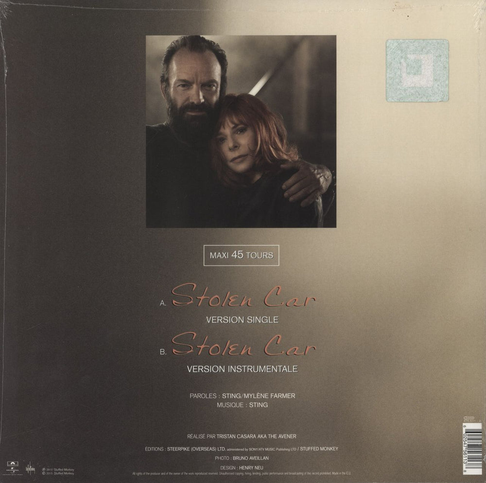 Mylene Farmer Stolen Car French 12" vinyl single (12 inch record / Maxi-single) 602547561138