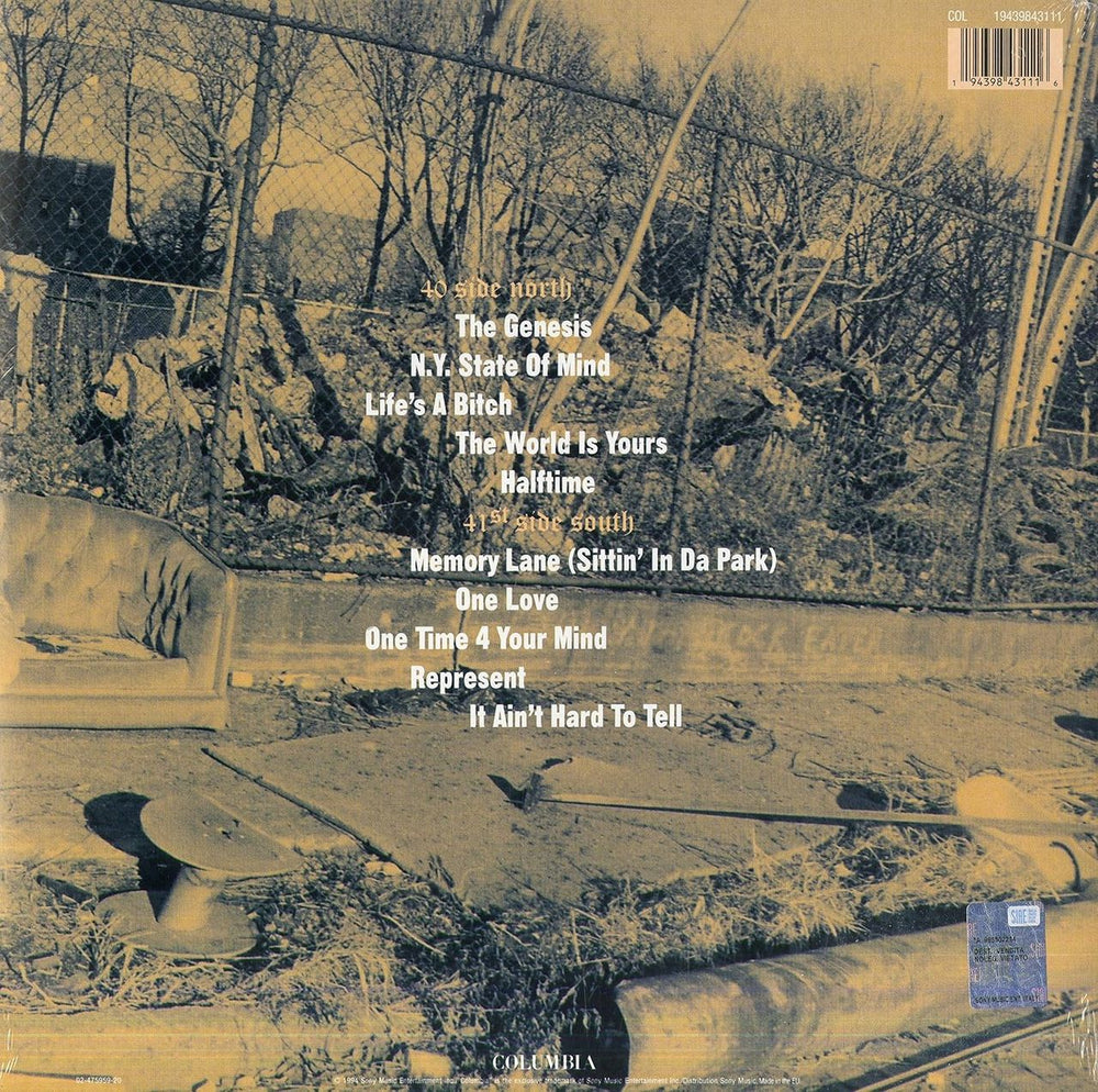 Nas Illmatic - Transparent Clear Vinyl - Sealed UK vinyl LP album (LP record) 194398431116