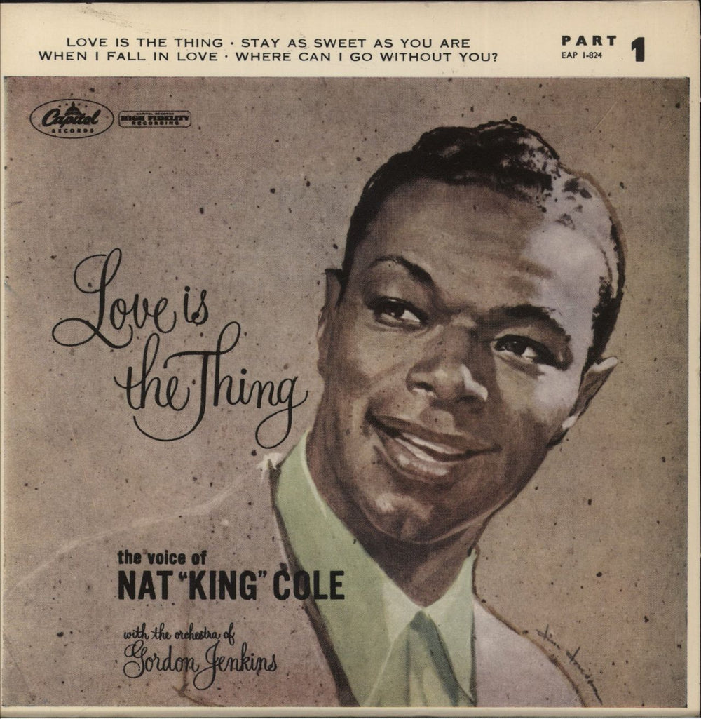 Nat King Cole Love Is The Thing EP - Picture Sleeve UK 7" vinyl single (7 inch record / 45) EAP1-824