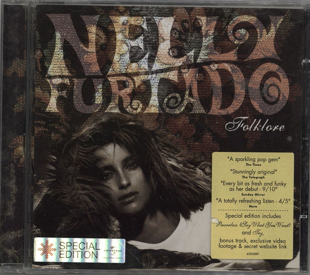 Nelly Furtado Folklore UK CD album (CDLP) 4505089