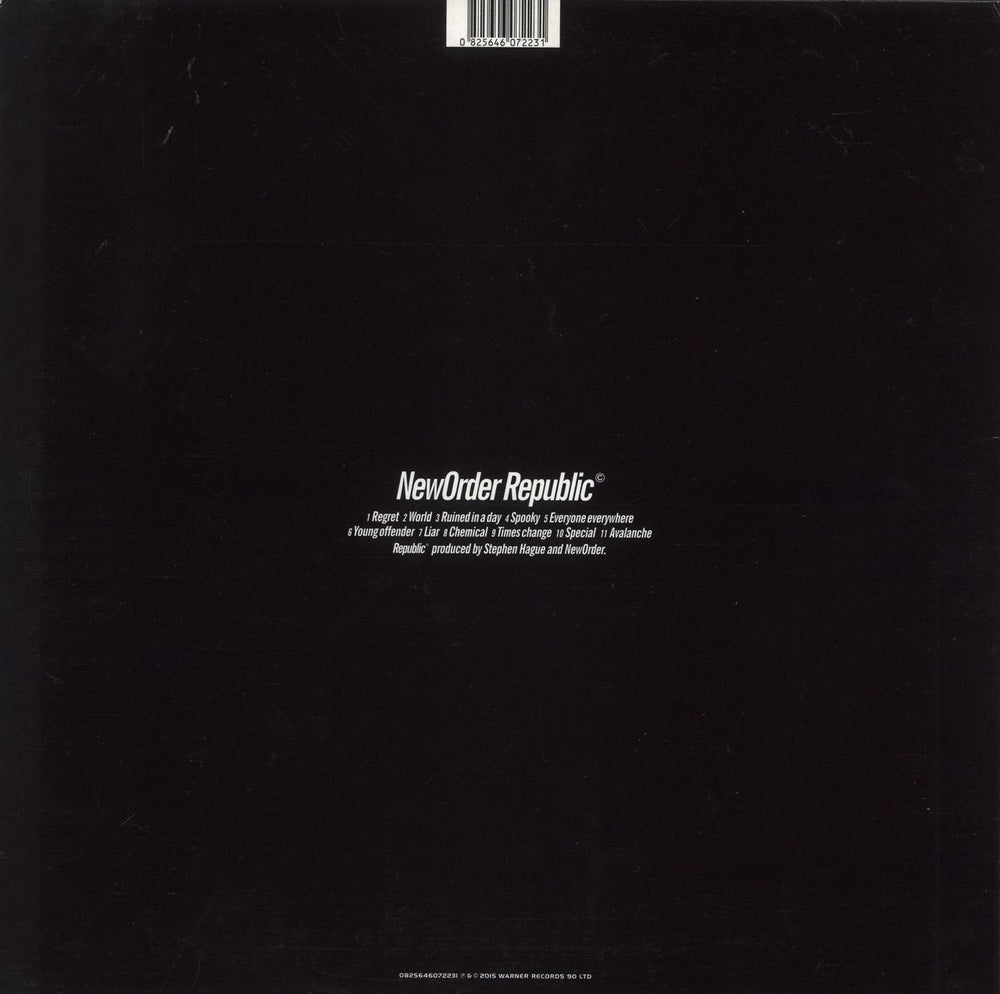 New Order Republic - Remastered 180 Gram - EX UK vinyl LP album (LP record) 825646072231