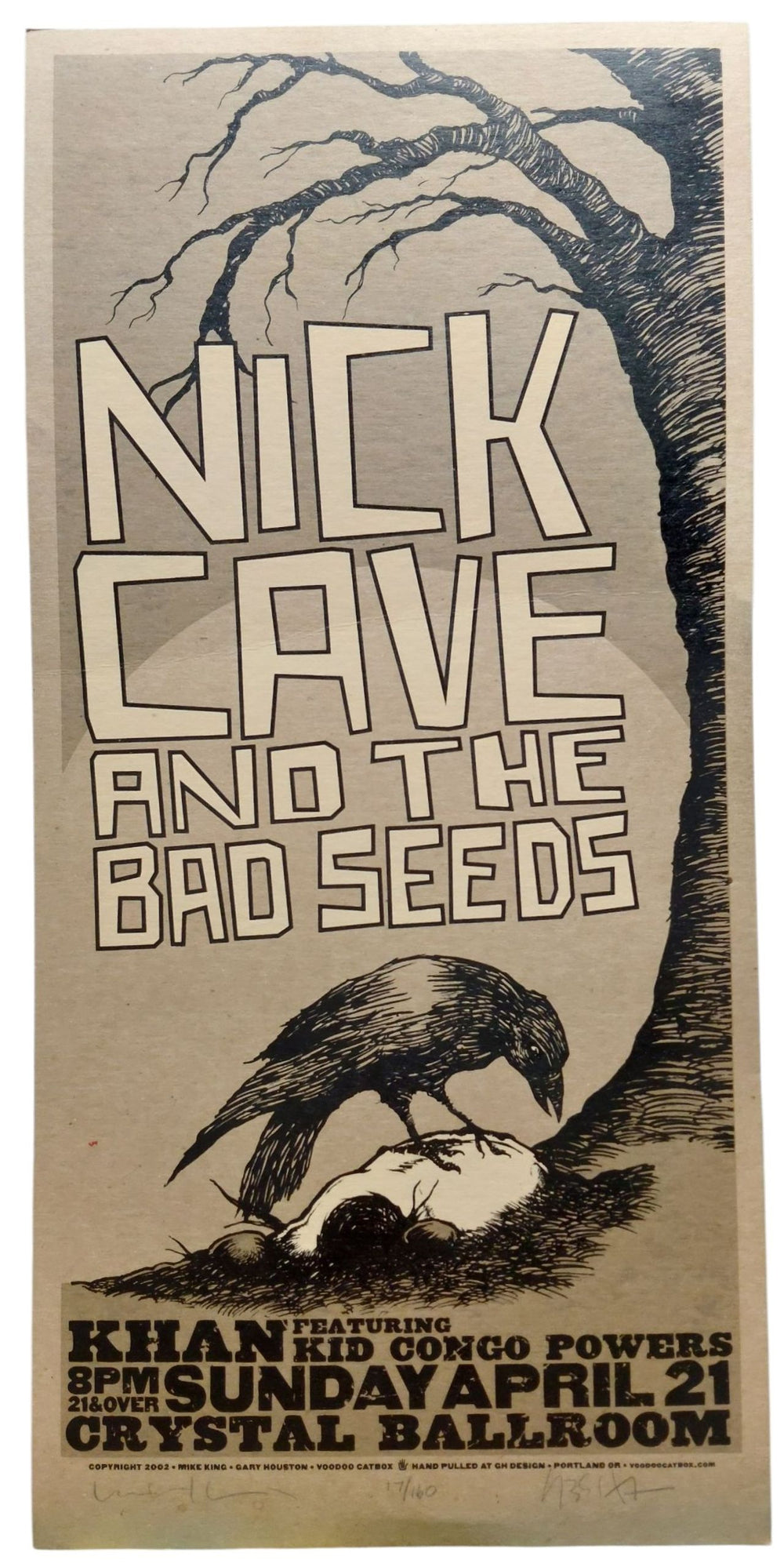 Nick Cave Crystal Ballrom Poster US poster 12" X 25"