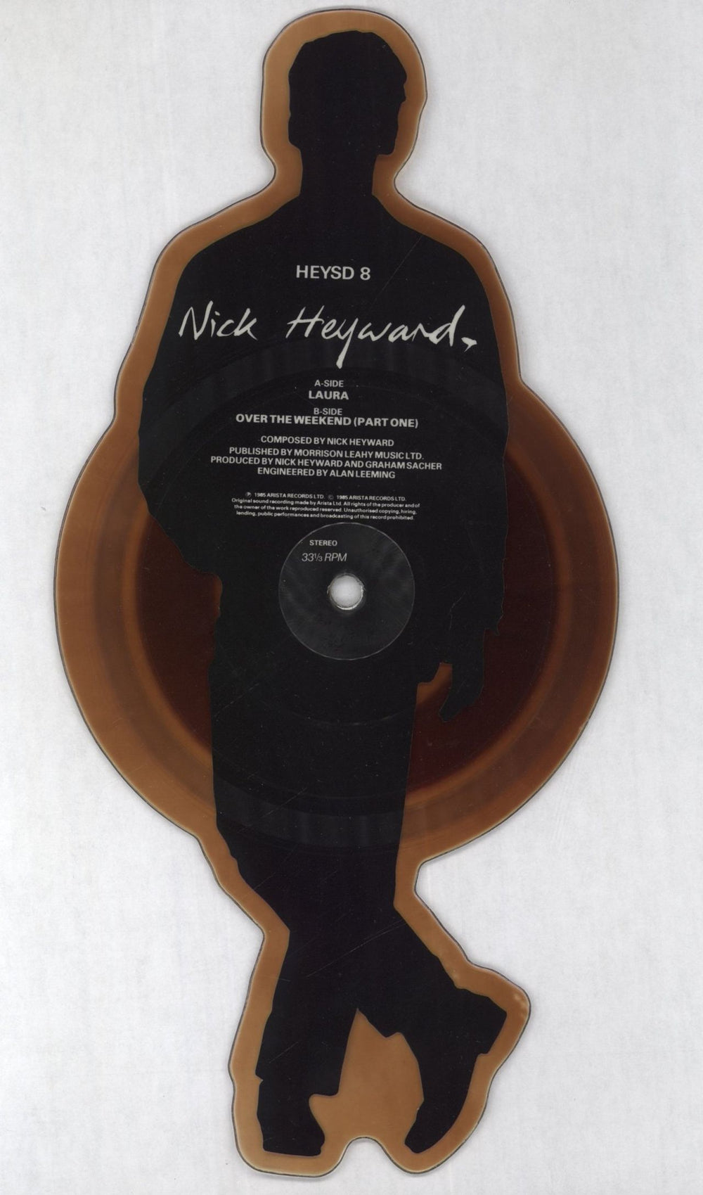 Nick Heyward Laura - Tea Stained UK shaped picture disc (picture disc vinyl record)