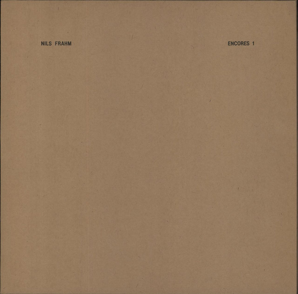 Nils Frahm Encores 1 UK 12" vinyl single (12 inch record / Maxi-single) ERATP107LP