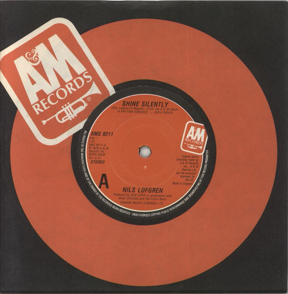 Nils Lofgren Shine Silently UK 7" vinyl single (7 inch record / 45) AMS8211