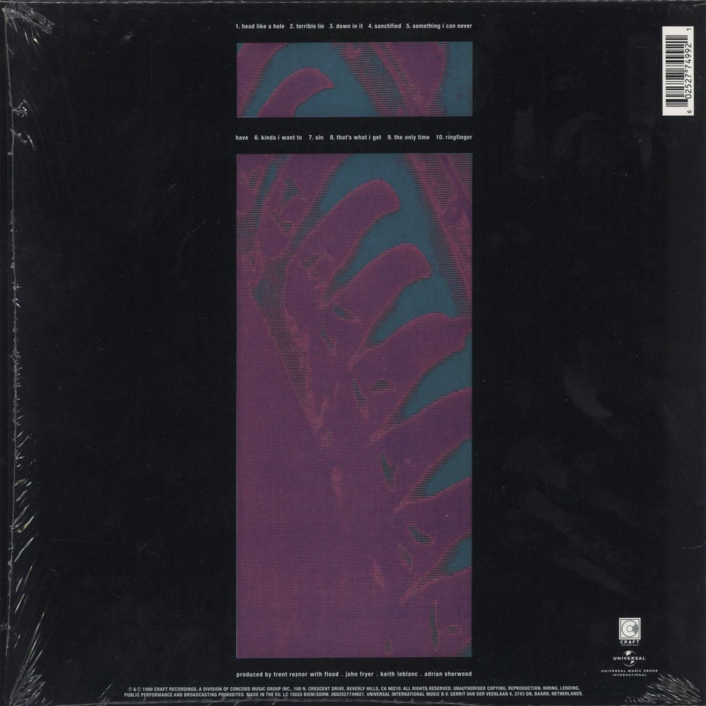 Nine Inch Nails Pretty Hate Machine - Black Vinyl - Shrink UK vinyl LP album (LP record) 602527749921