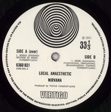 Nirvana (UK) Local Anaesthetic - 1st - EX UK vinyl LP album (LP record) NRVLPLO652892
