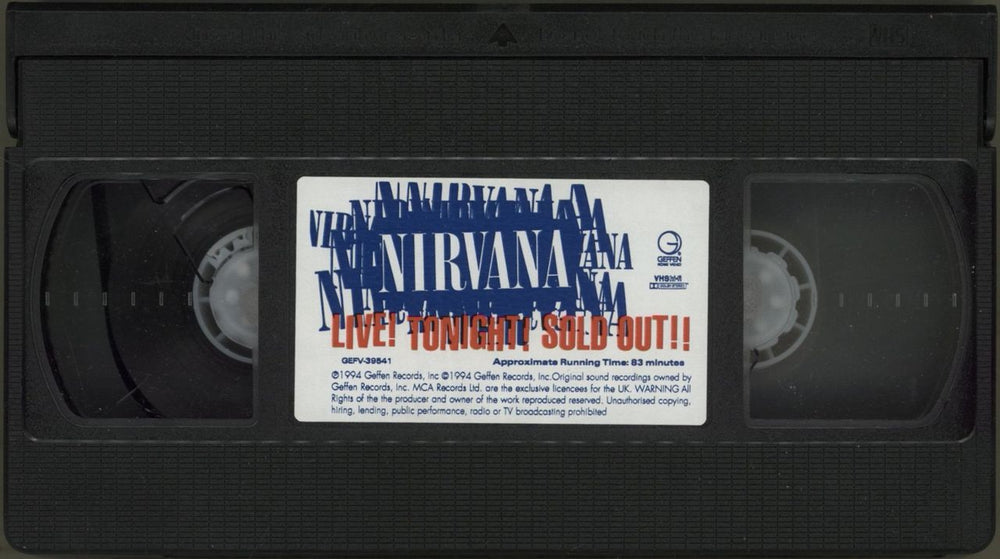 Nirvana (US) Live Tonight Sold Out UK video (VHS or PAL or NTSC) NIRVILI175281