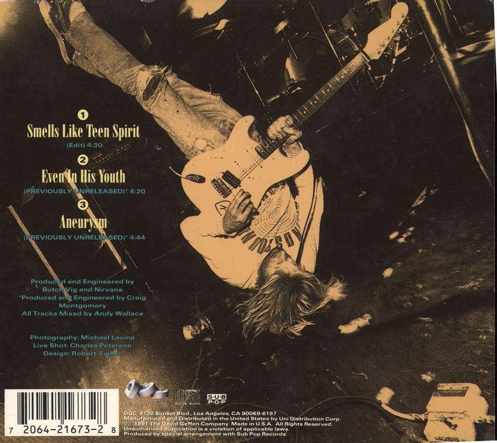 Nirvana (US) Smells Like Teen Spirit US CD single (CD5 / 5") 720642167328