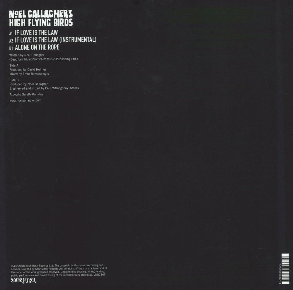 Noel Gallagher If Love Is The Law - Purple Vinyl UK 12" vinyl single (12 inch record / Maxi-single) 5052945036014