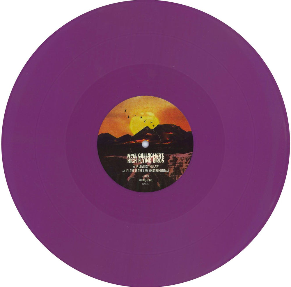 Noel Gallagher If Love Is The Law - Purple Vinyl UK 12" vinyl single (12 inch record / Maxi-single) NGL12IF776314