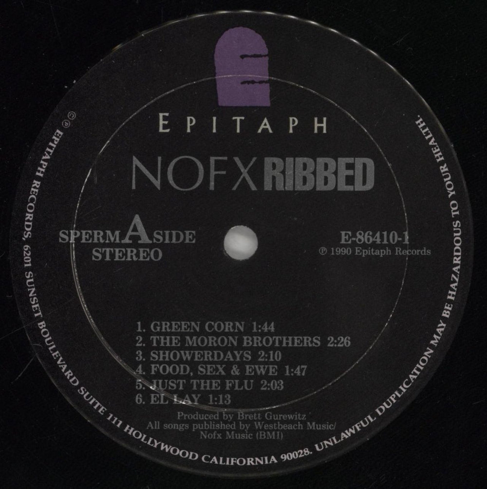 NoFX Ribbed US vinyl LP album (LP record) NFXLPRI773592