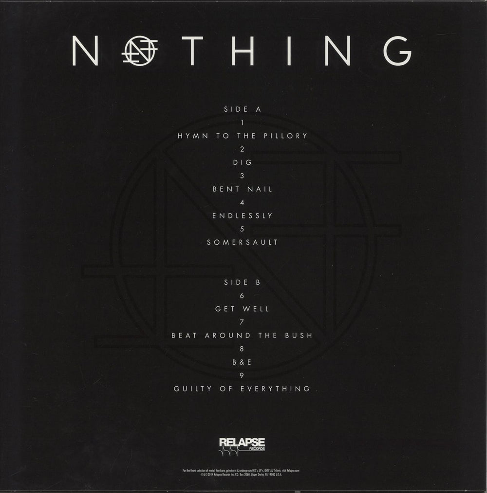 Nothing Guilty of Everything US vinyl LP album (LP record) 781676724710