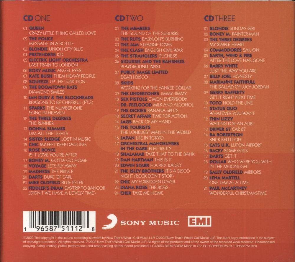 Now That's What I Call Music Now Yearbook '79 Extra UK 3-CD album set (Triple CD) 196587511128