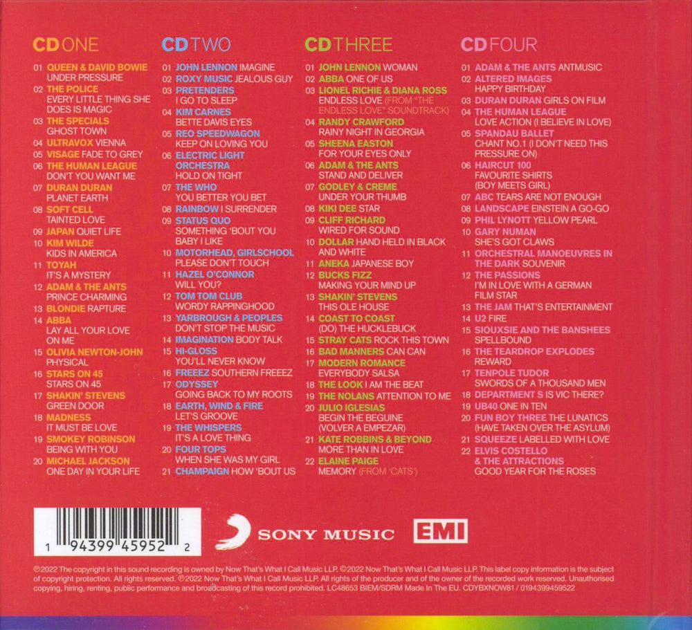 Now That's What I Call Music NOW Yearbook '81 - Deluxe Hardcover Edition UK 4-CD album set 194399459522