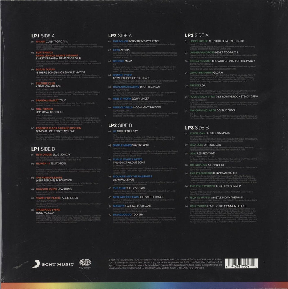 Now That's What I Call Music Now Yearbook '83 - Red Vinyl - Sealed UK 3-LP vinyl record set (Triple LP Album) 194398733616