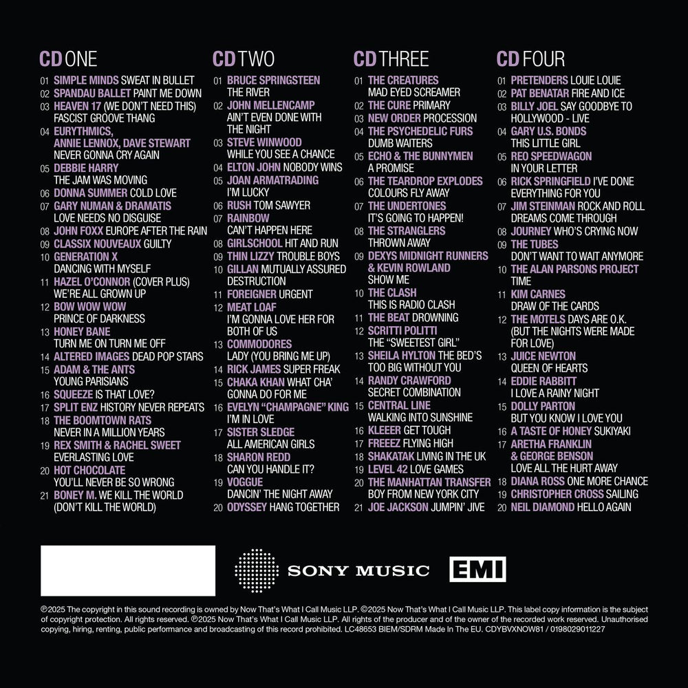 Now That's What I Call Music NOW Yearbook | The Vault 1981 - Deluxe Hardcover Edition - Sealed UK 4-CD album set 198029011227