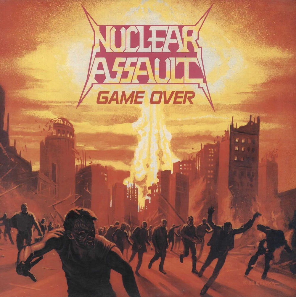 Nuclear Assault Game Over UK vinyl LP album (LP record) FLAG5