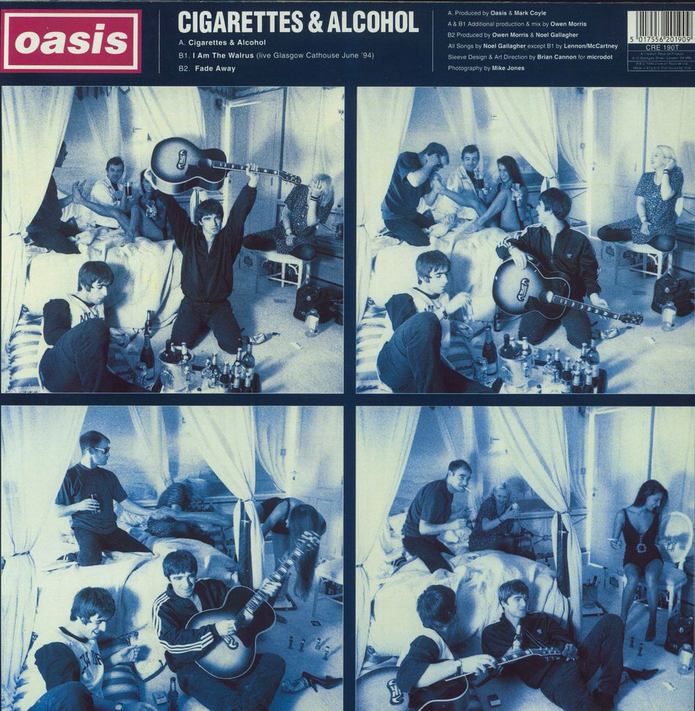 Oasis Cigarettes & Alcohol UK 12" vinyl single (12 inch record / Maxi-single) 5017556201909