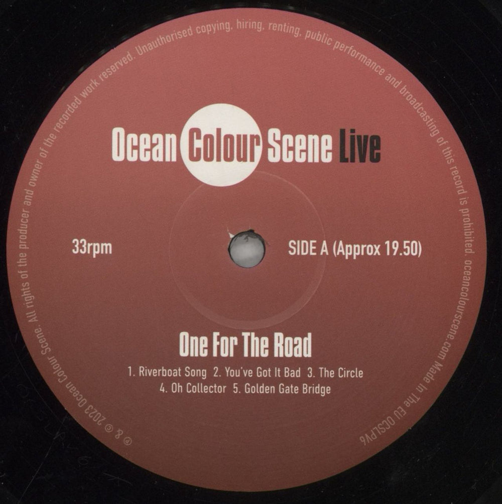 Ocean Colour Scene Live - One For The Road - Autographed UK 2-LP vinyl record set (Double LP Album) OCS2LLI860194