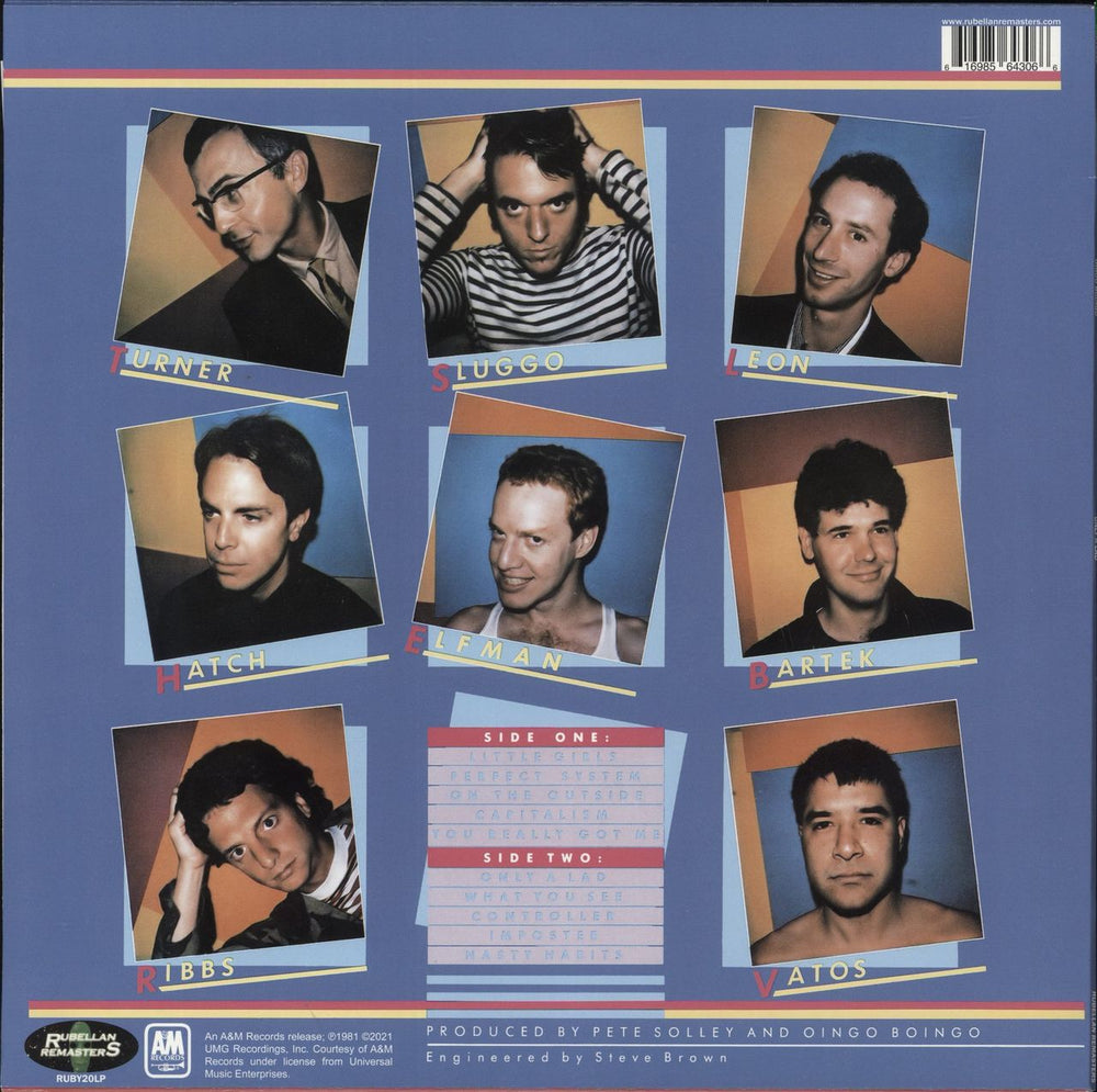 Oingo Boingo Only A Lad - Clear and Metallic Blue US vinyl LP album (LP record) 616985643066