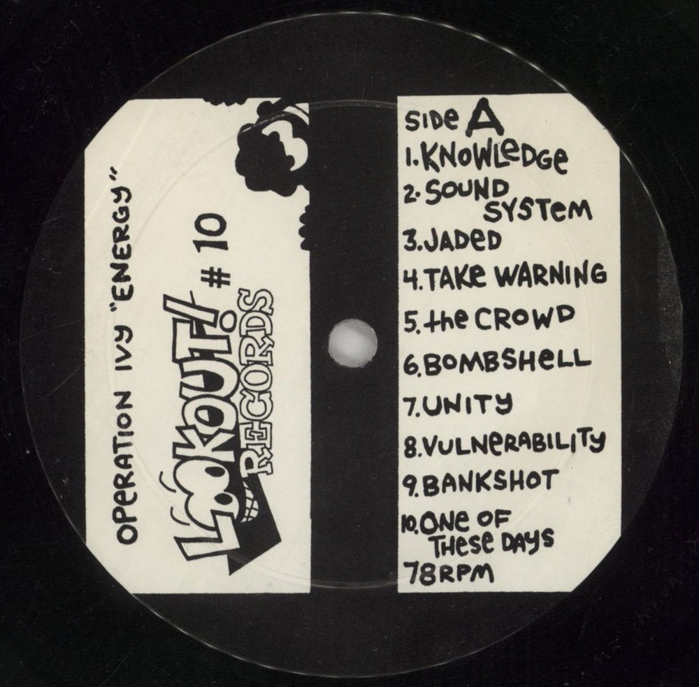 Operation Ivy Energy - 1st US vinyl LP album (LP record) OIELPEN815363