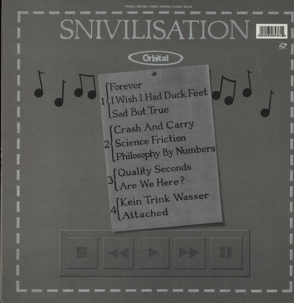 Orbital Snivilisation + Poster UK 2-LP vinyl record set (Double LP Album) ORT2LSN232405