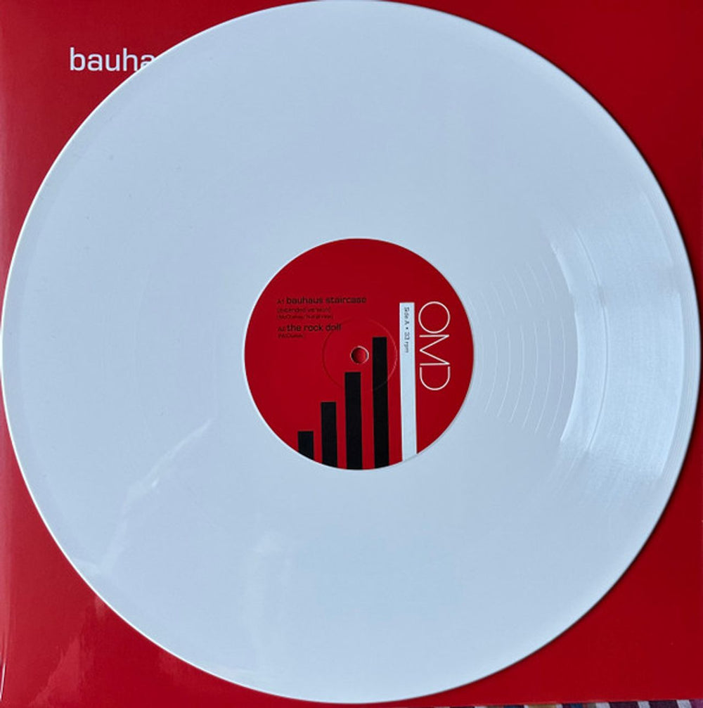 Orchestral Manoeuvres In The Dark Bauhaus Staircase - White Vinyl - Sealed UK 12" vinyl single (12 inch record / Maxi-single) OMD12BA831856