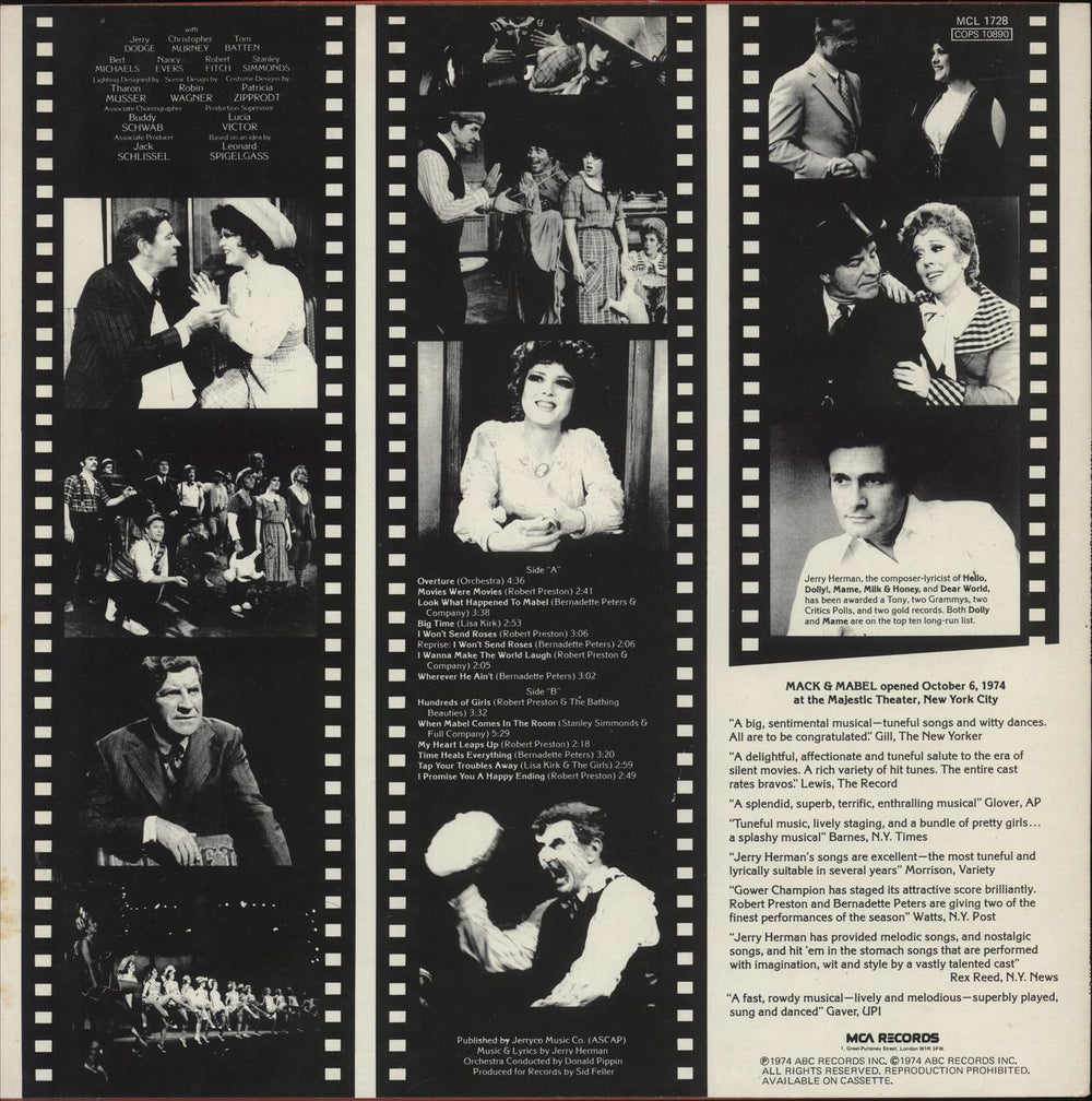 Original Cast Recording Mack & Mabel UK vinyl LP album (LP record) 5011781172812