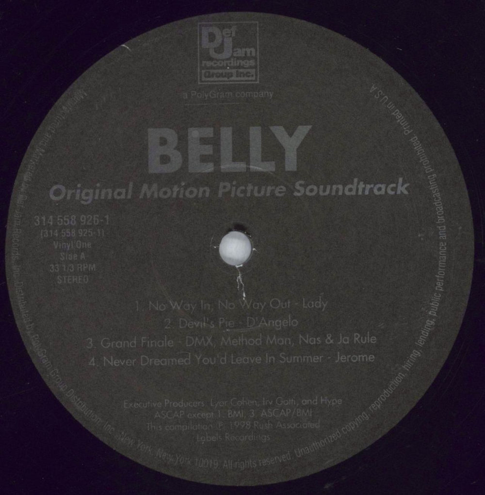 Original Soundtrack Belly - Original Motion Picture Soundtrack - Open Shrink US 2-LP vinyl record set (Double LP Album) OST2LBE826768