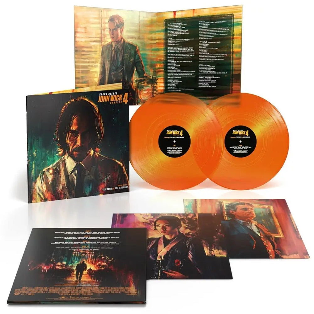 Original Soundtrack John Wick Chapter 4 - Transparent Orange Vinyl - Sealed UK 2-LP vinyl record set (Double LP Album) LKS36386