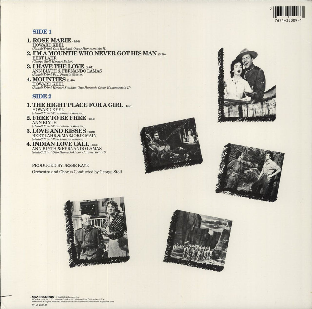 Original Soundtrack Rose Marie US vinyl LP album (LP record) 7674250091