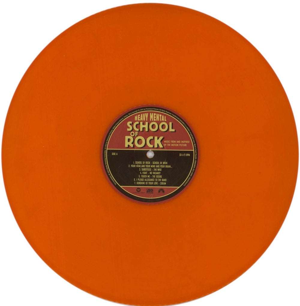 Original Soundtrack School Of Rock - Orange Vinyl UK 2-LP vinyl record set (Double LP Album) OST2LSC845025