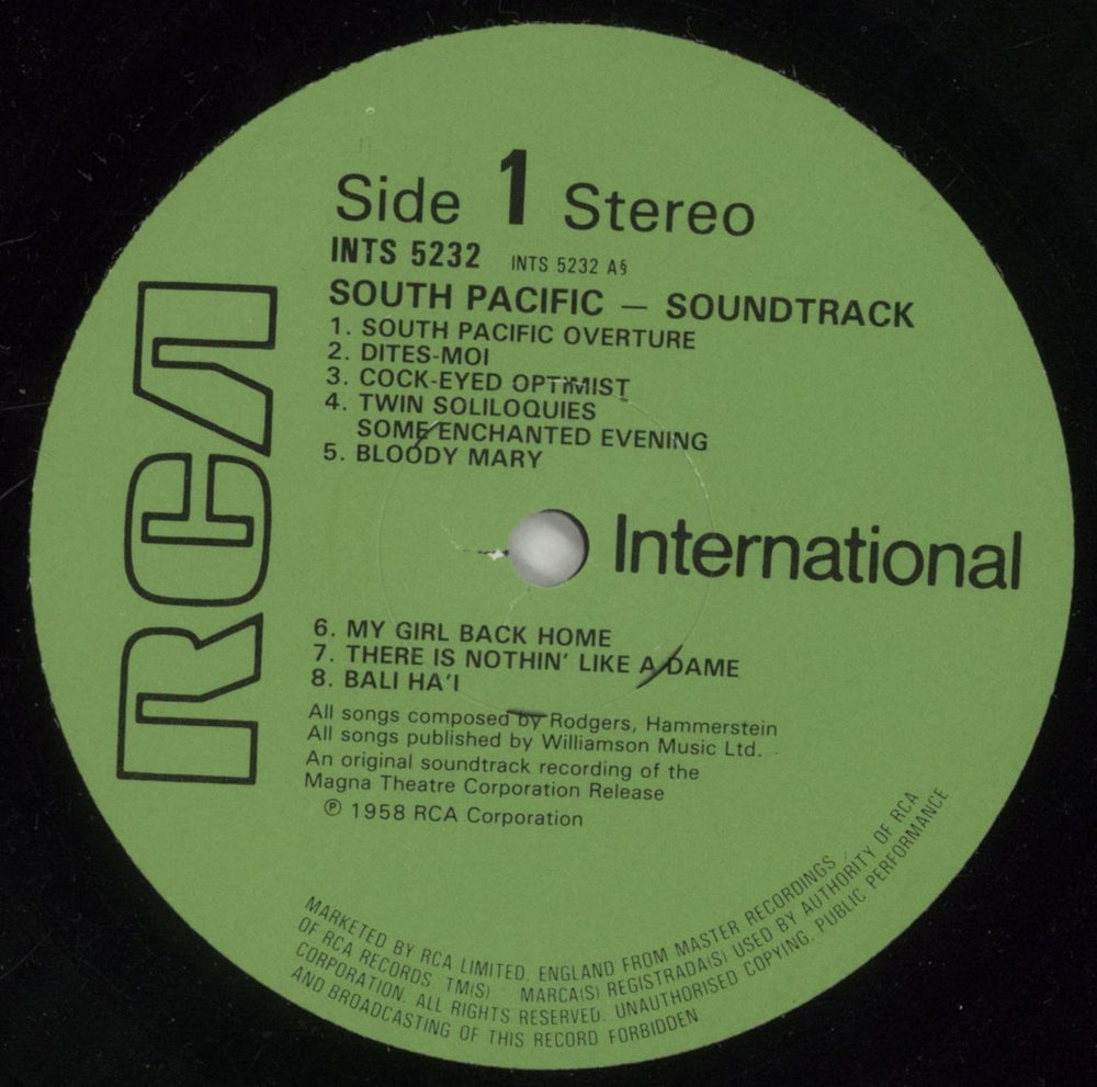 Original Soundtrack South Pacific UK vinyl LP album (LP record) OSTLPSO563412