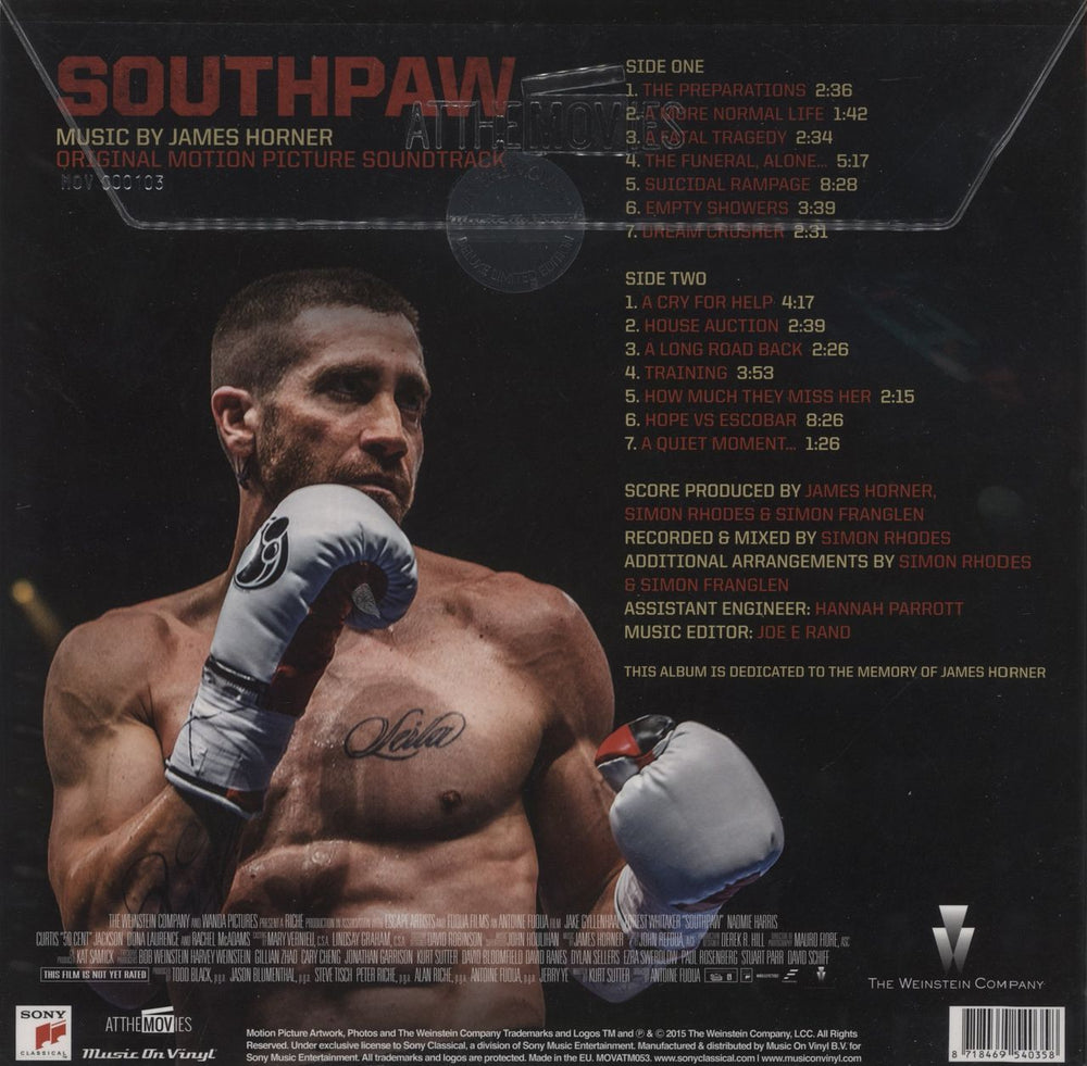 Original Soundtrack Southpaw - Red Vinyl Dutch vinyl LP album (LP record) 8718469540358