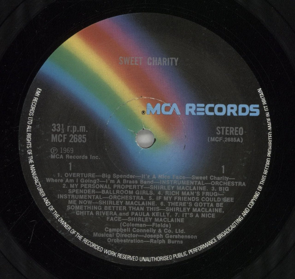 Original Soundtrack Sweet Charity UK vinyl LP album (LP record) OSTLPSW563659