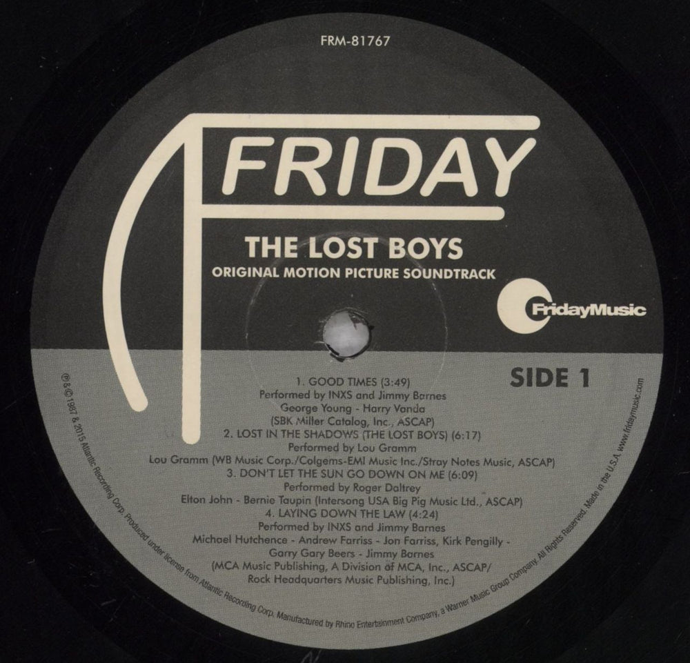 Original Soundtrack The Lost Boys - 180gram US vinyl LP album (LP record) OSTLPTH838995