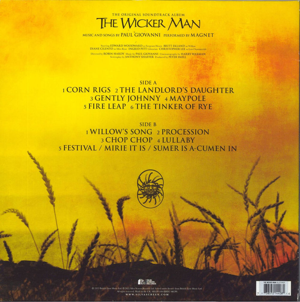 Original Soundtrack The Wicker Man - Transparent Yellow Vinyl + Obi UK vinyl LP album (LP record) 738572144081