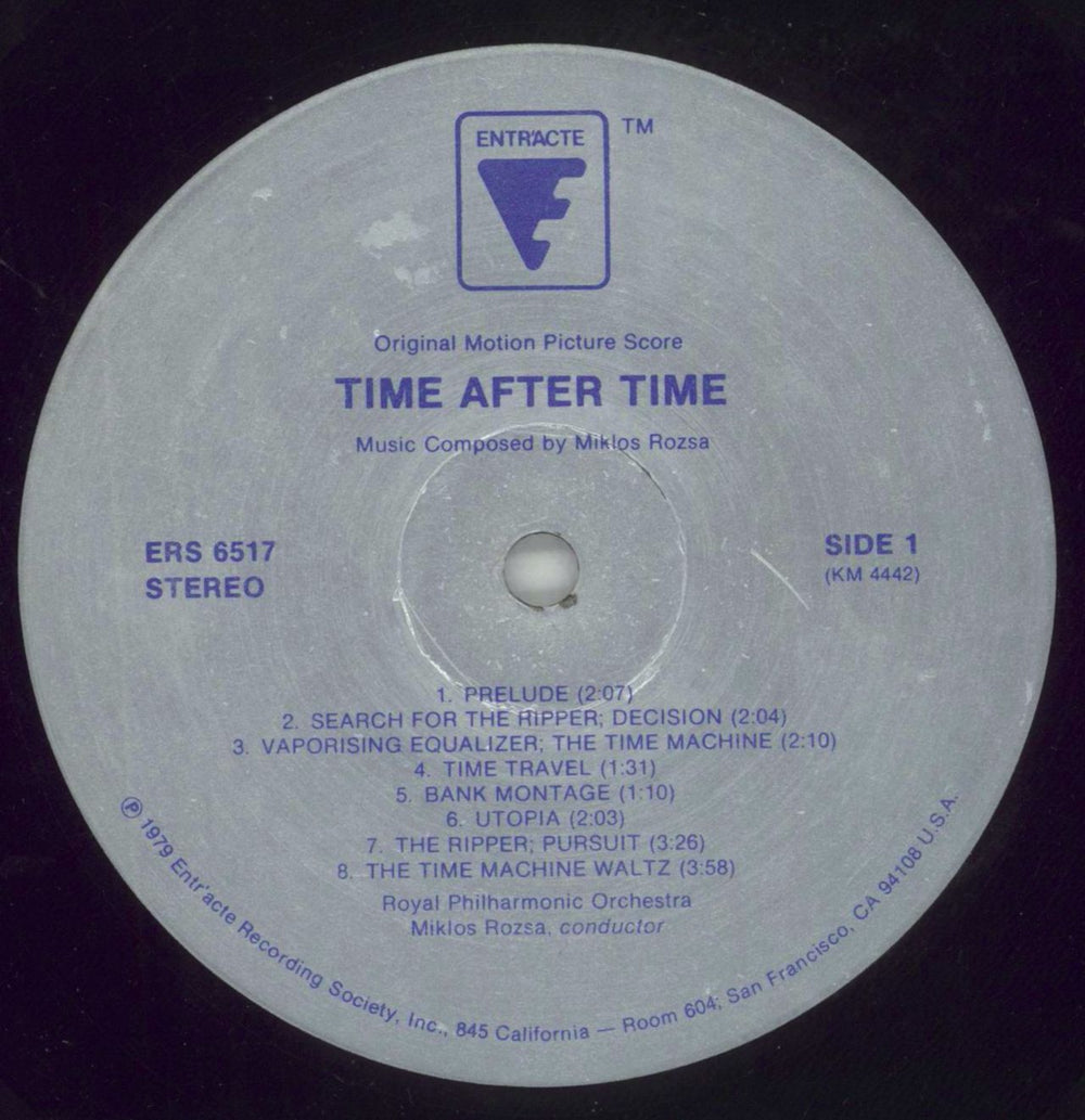 Original Soundtrack Time After Time US vinyl LP album (LP record) OSTLPTI694088