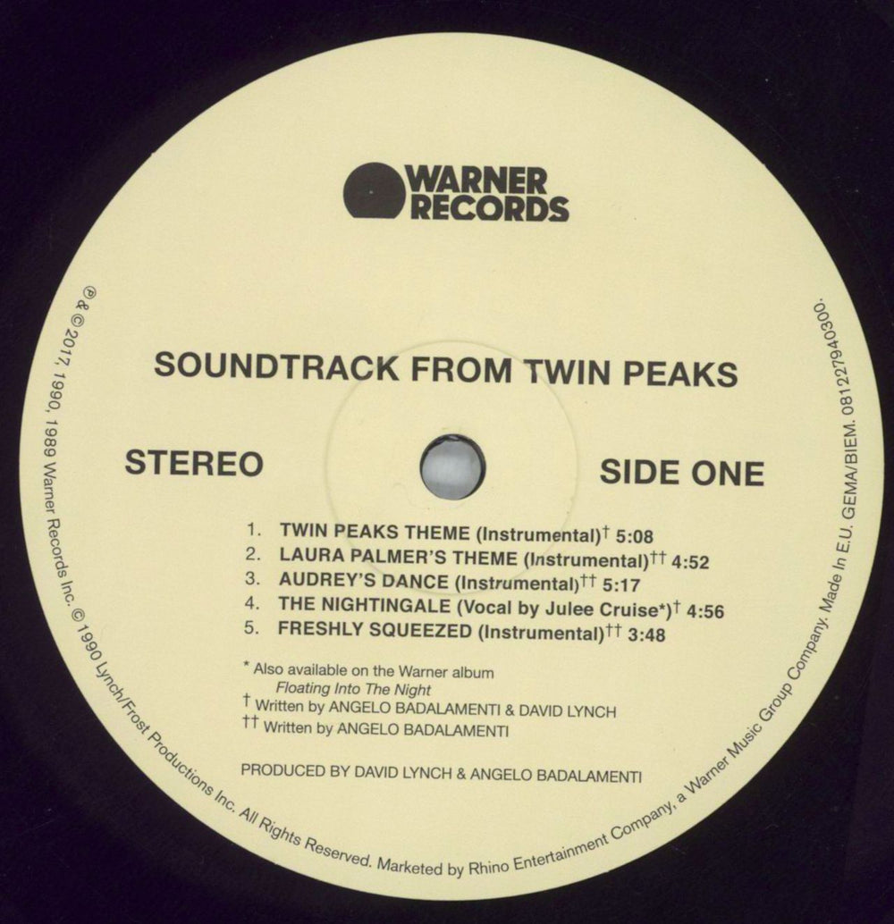 Original Soundtrack Twin Peaks US vinyl LP album (LP record) OSTLPTW821017