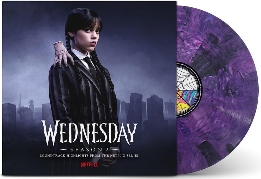 Original Soundtrack Wednesday: Season 2 [Original Soundtrack from the Netflix Series] - Purple & Black Marbled Vinyl UK vinyl LP album (LP record) 19802985041