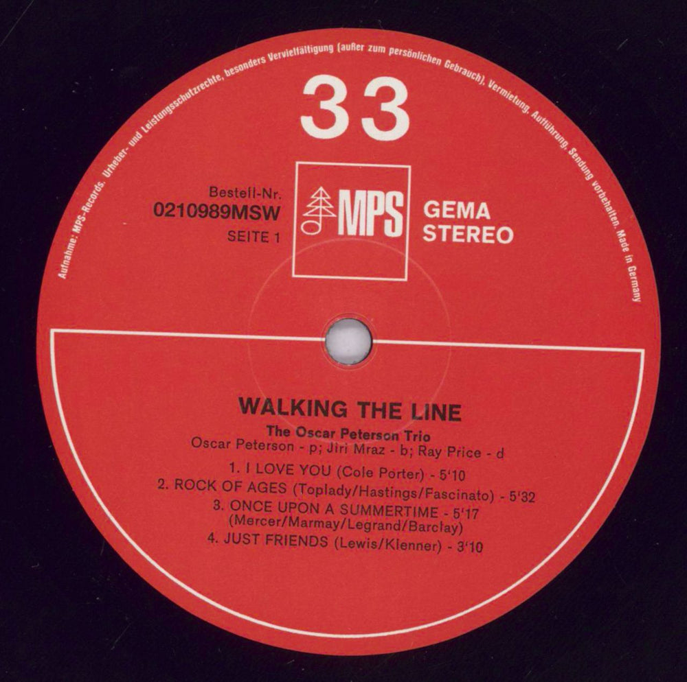 Oscar Peterson Walking The Line - 180gm German vinyl LP album (LP record) OP1LPWA831056